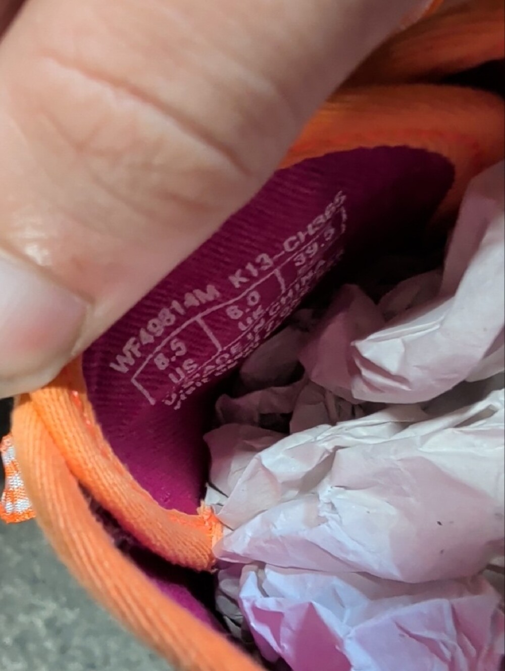 Keds Champion Orange Seasonal Canvas Gingham Lace Sneakers - Picture 7 of 7
